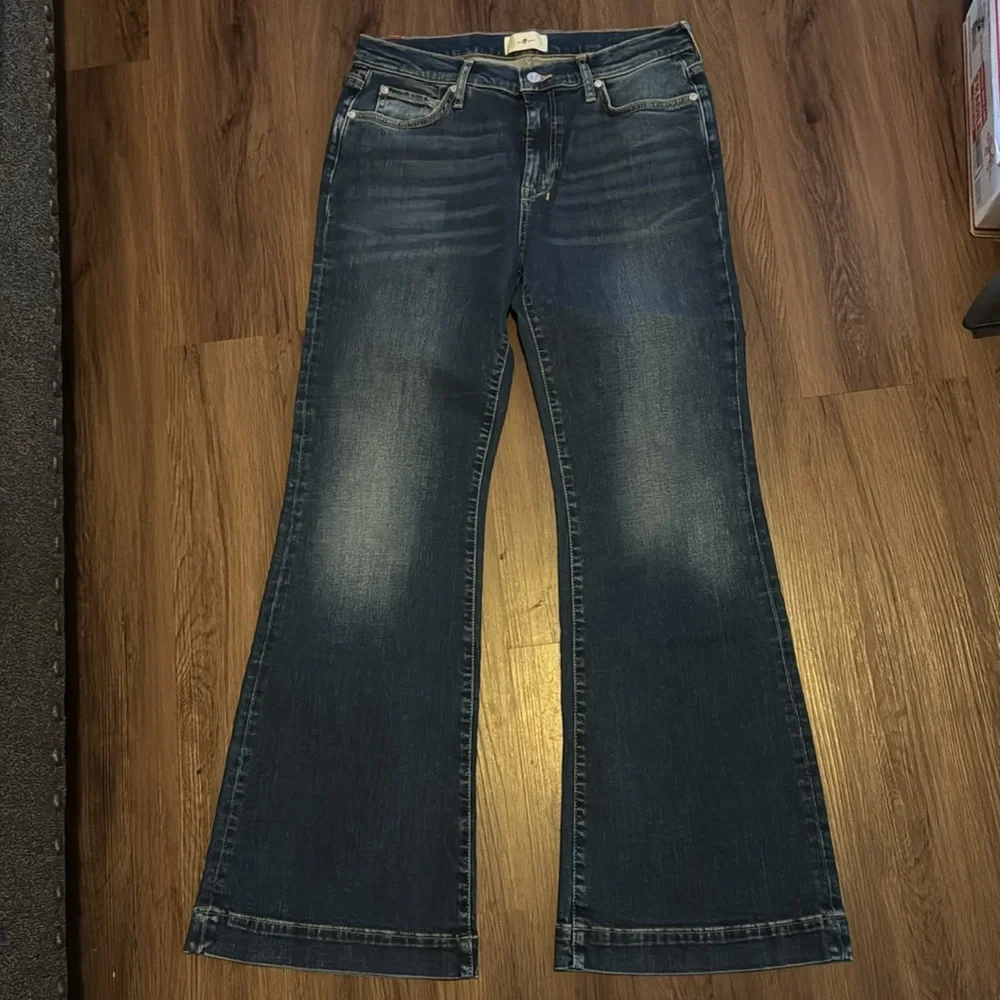 7 FOR ALL MANKIND NWOT TAILORLESS DOJO - LAKE BLUE Size 32 - Picture 3 of 4